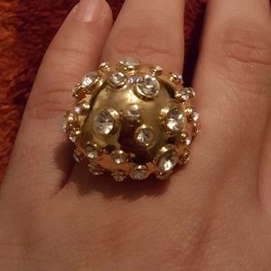 Gold plated ring cocktail ring
